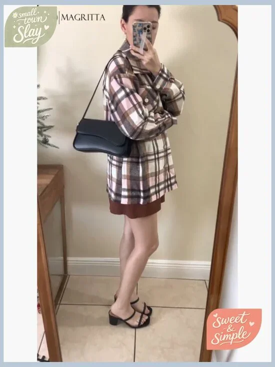 Oversized Corduroy Button Down Shirt with Pockets Long Sleeve V Neck Blouse - Picture 7 of 7